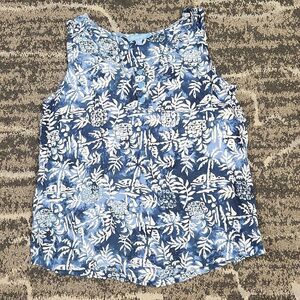Blue Ginger Pineapple Tank Top M